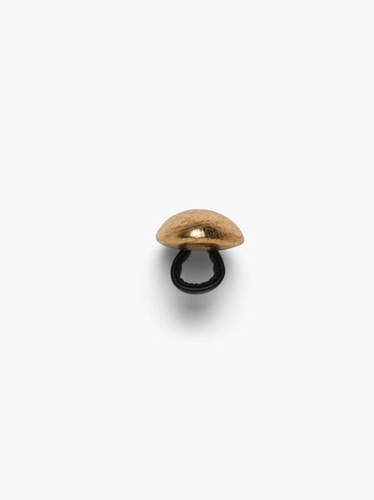 Ring: wood, goldfoil and leather