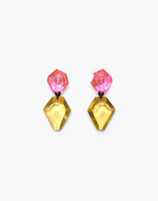 Lirato earclips yellow/pink