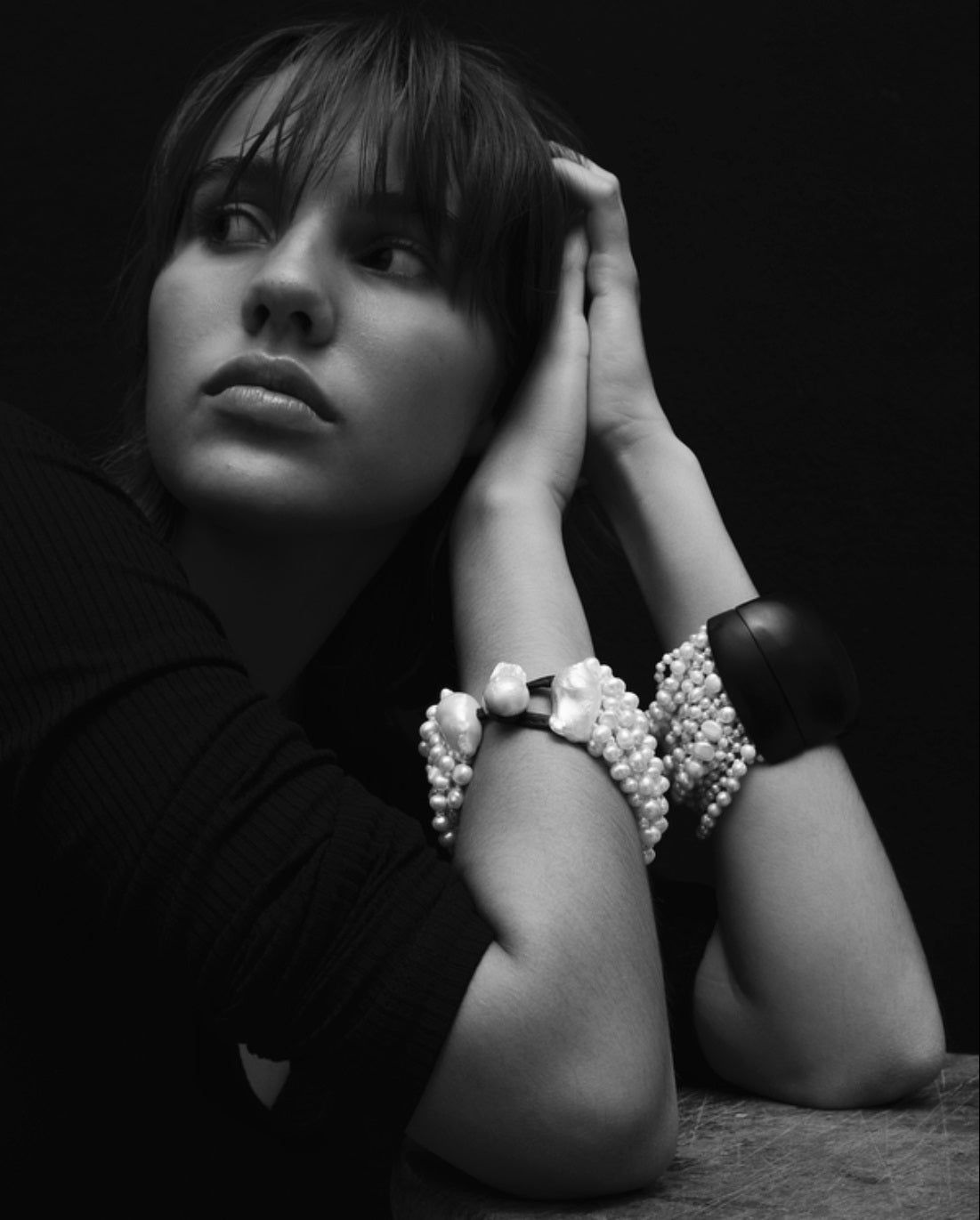 Bracelet: freshwater pearls, baroque pearls