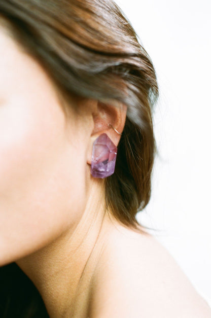 Earring: amethyst