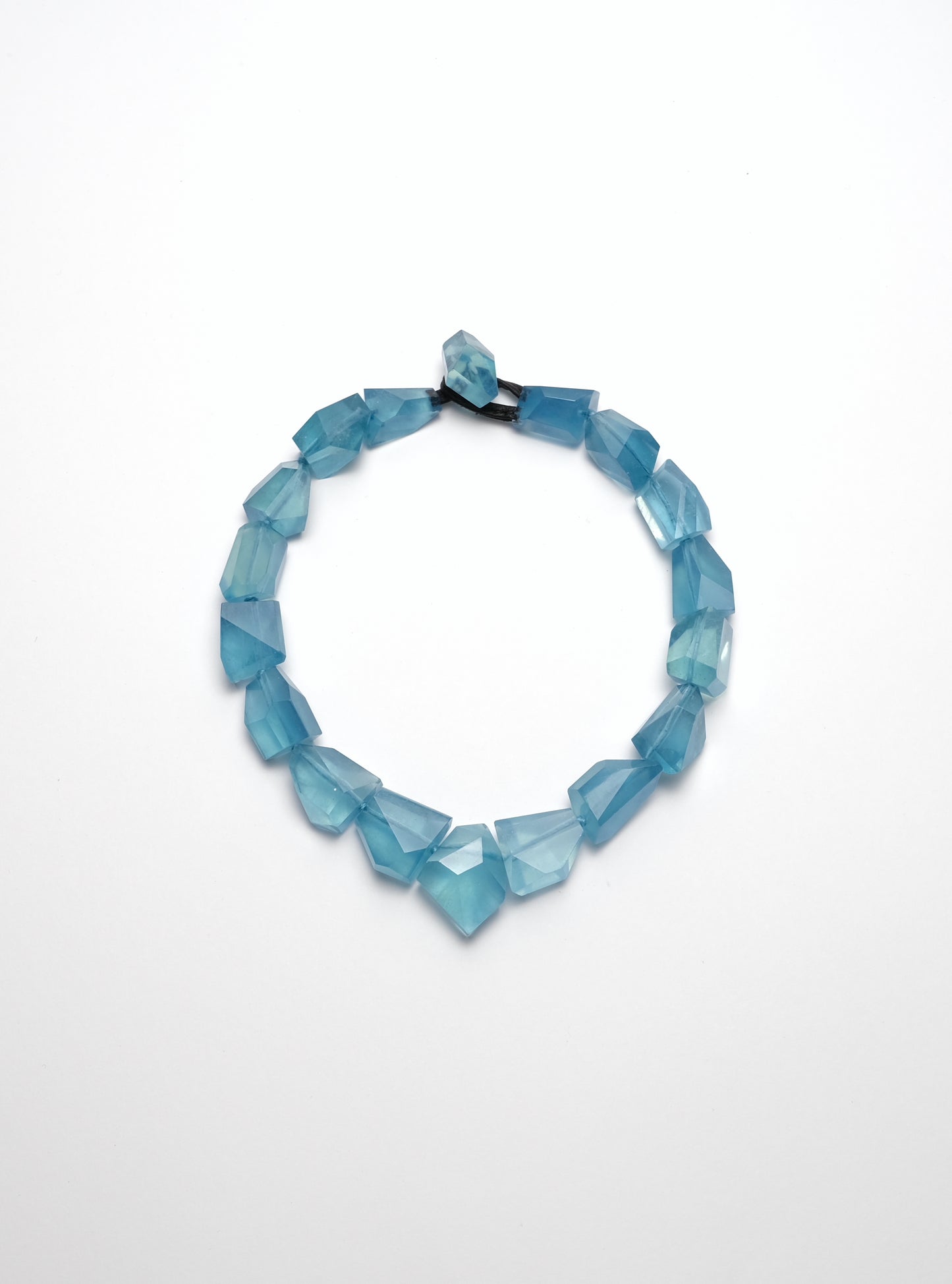 Necklace in aquamarine