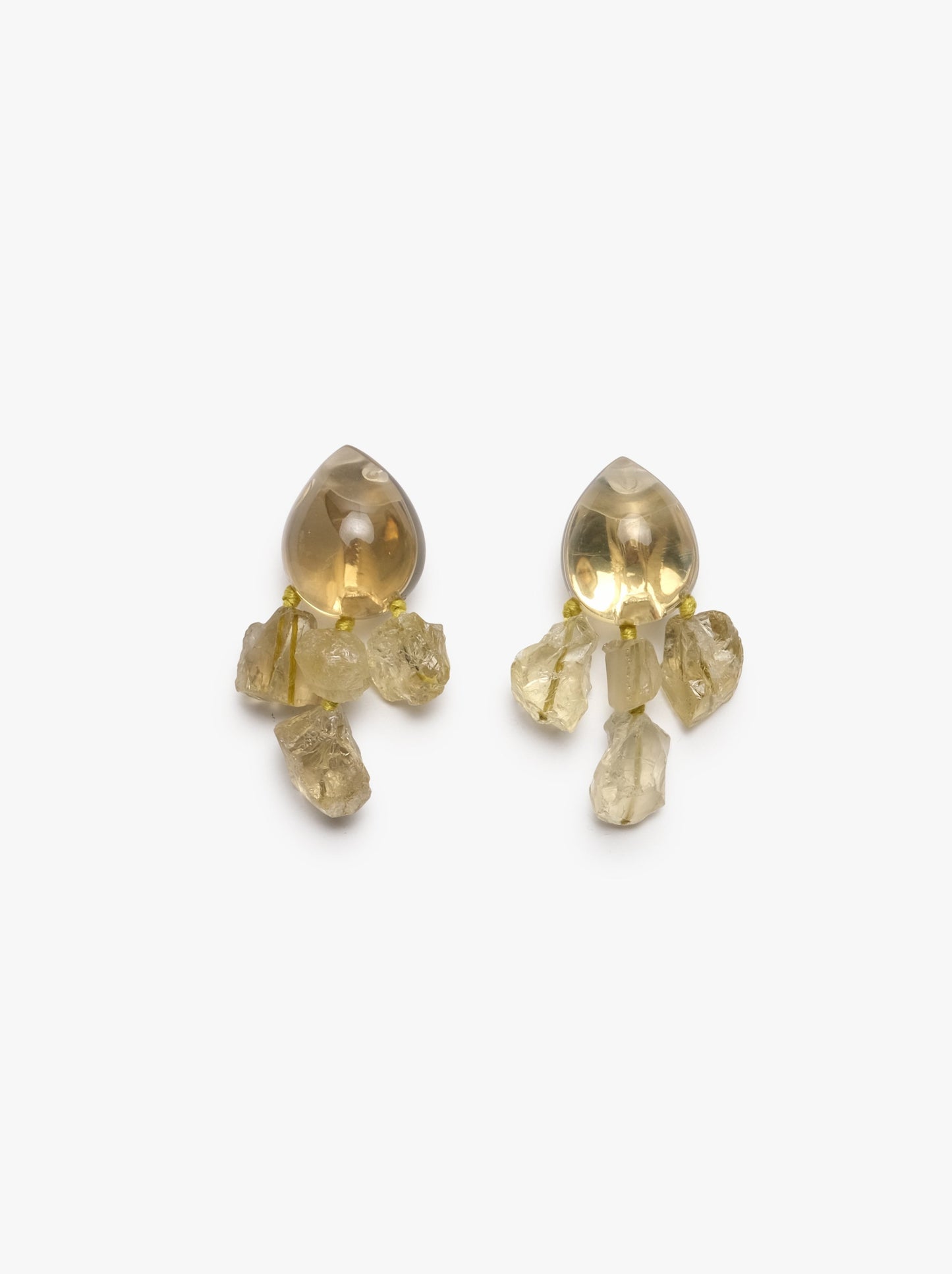 Stud earrings: lemon quartz