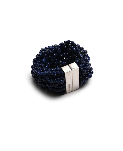 Bracelet: lapis lazuli, silver